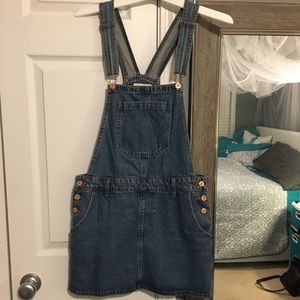 NEW Mini Overall Denim Dress